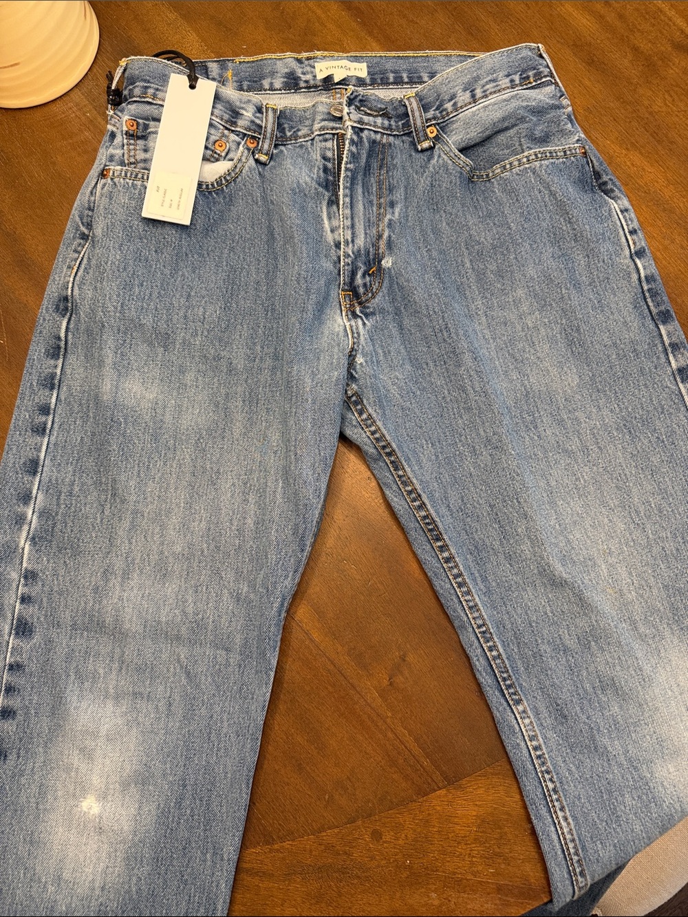 A vintage Fit Light Blue women's Classic Straight Jeans